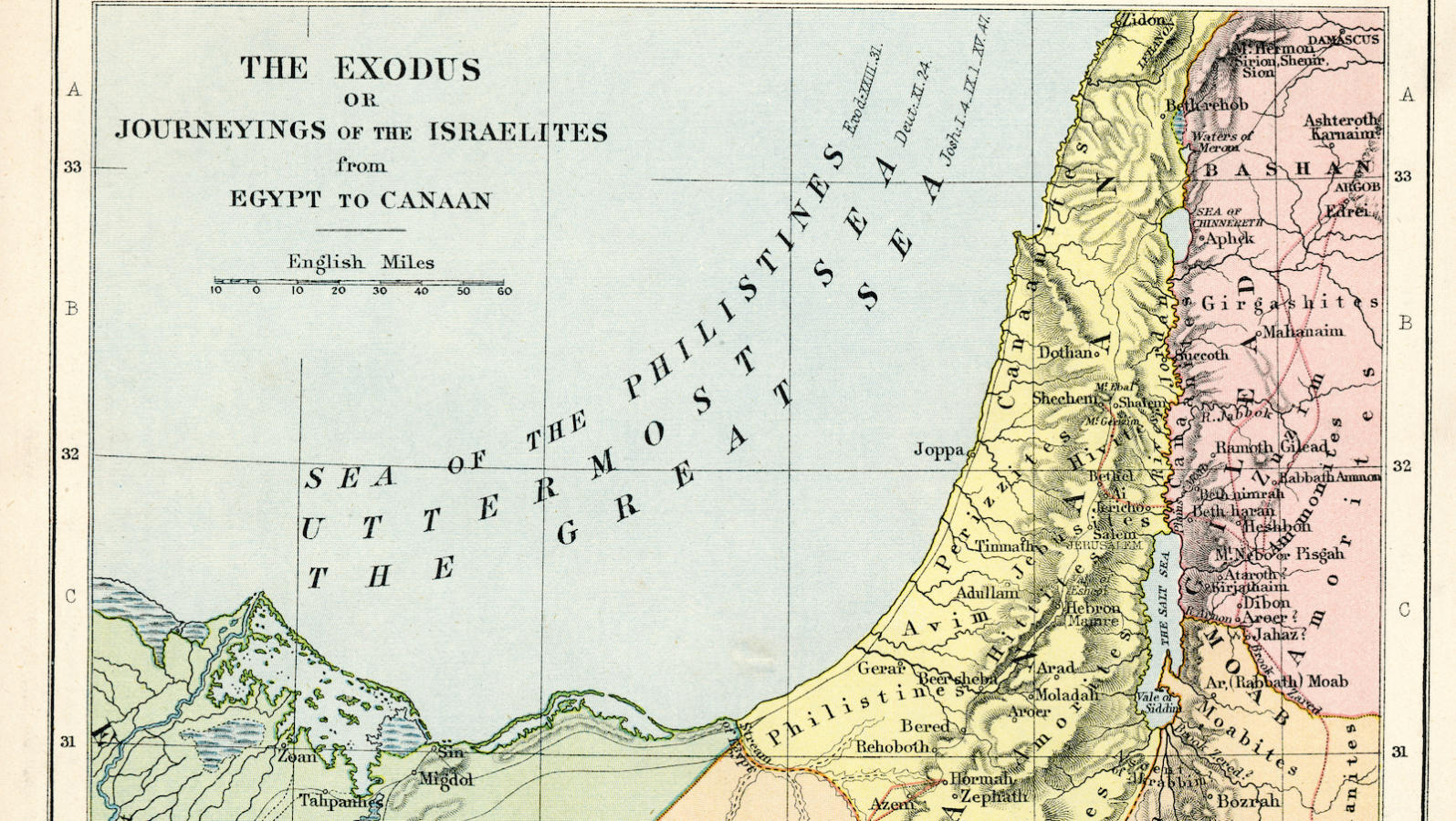 bible exodus israel map