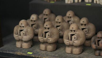 figurines depicting the golem of prague