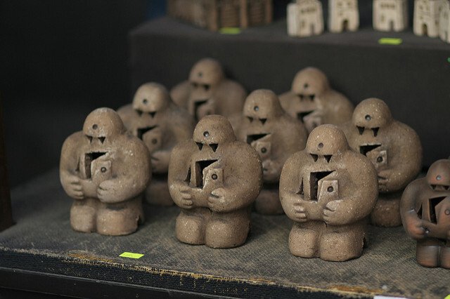 figurines depicting the golem of prague
