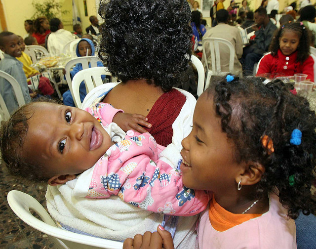 An Ethiopian Jewish family shortly after arriving in Israel in 2009. (Jewish Agency for Israel/Flickr)