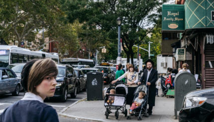 Jewish hassidic on the street.