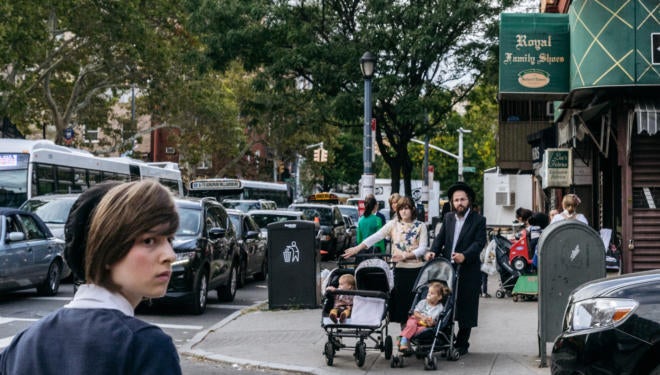 Jewish hassidic on the street.