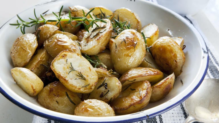Roasted potatoes.