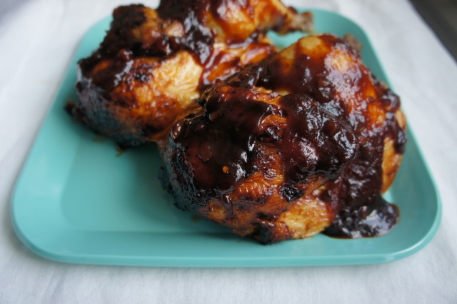 roasted chicken with bbq sauce