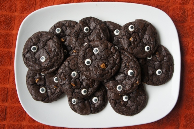 milk chocolate monster cookies