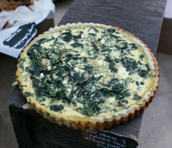 spinach goat cheese tart