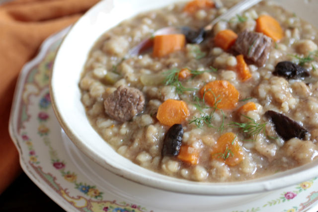 Image result for Crockpot Beef Barley Mushroom Soup