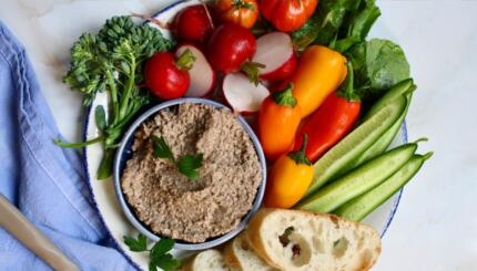 vegan chopped liver spread Jewish food