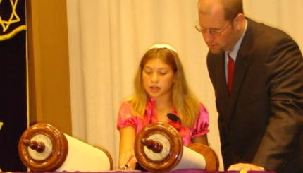 Rabbi Talks to Bat Mitzvah Girl