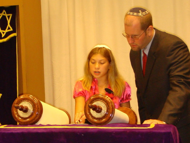 Rabbi Talks to Bat Mitzvah Girl