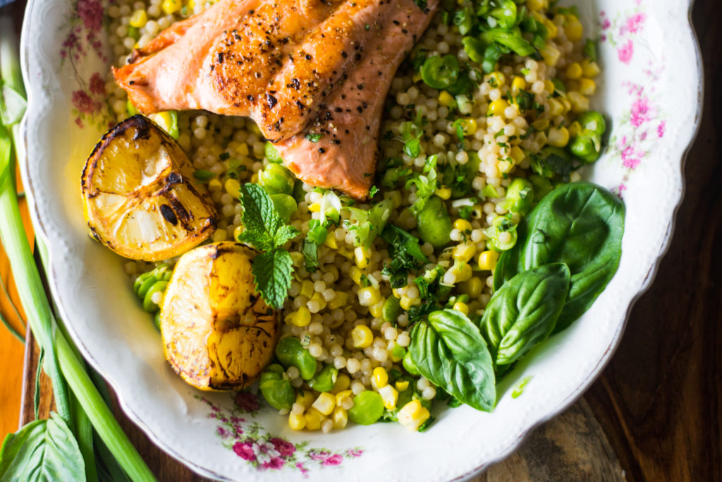 Salmon with Israeli Couscous-3