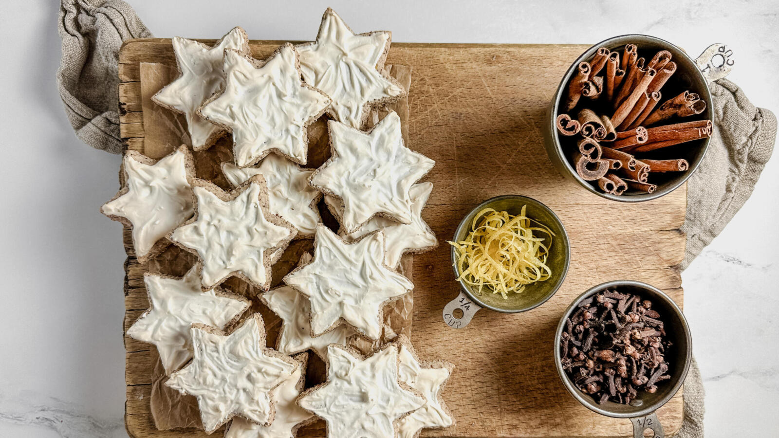 zimtserne star cookies break fast