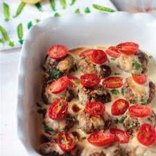 Meatballs with Tahini and Tomatoes-image