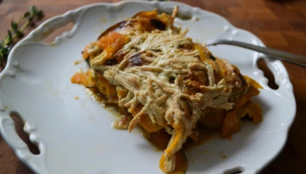 sweet potato and swiss chard gratin