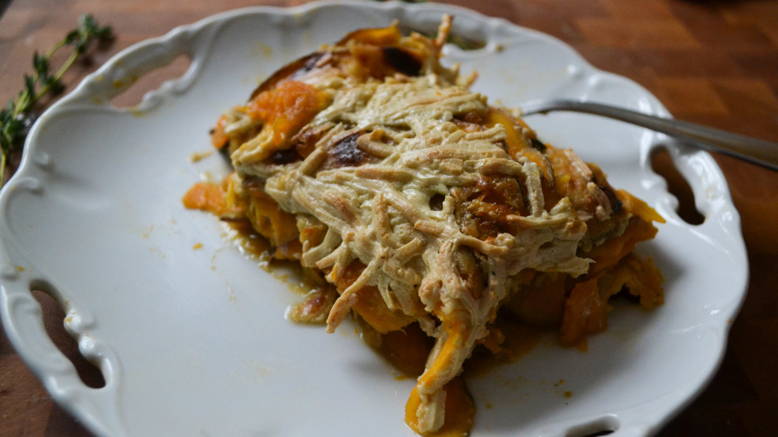 sweet potato and swiss chard gratin