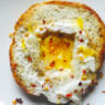 egg in a bagel hole