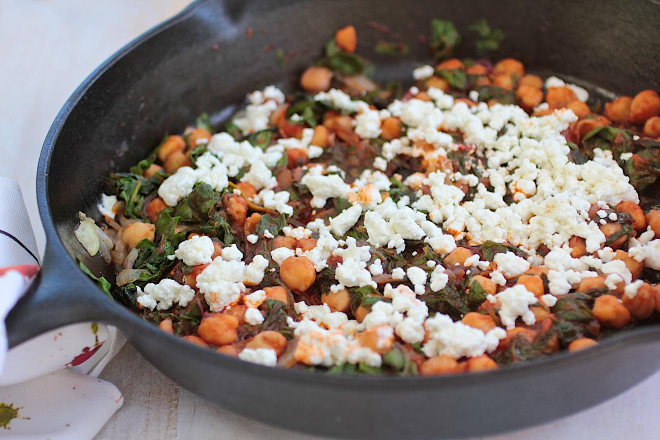 Spiced Chickpeas and Greens Frittata Recipe