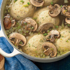 Mushroom Jalapeño Matzah Ball Soup Recipe-image