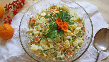 salad olivier Russian potato salad recipe