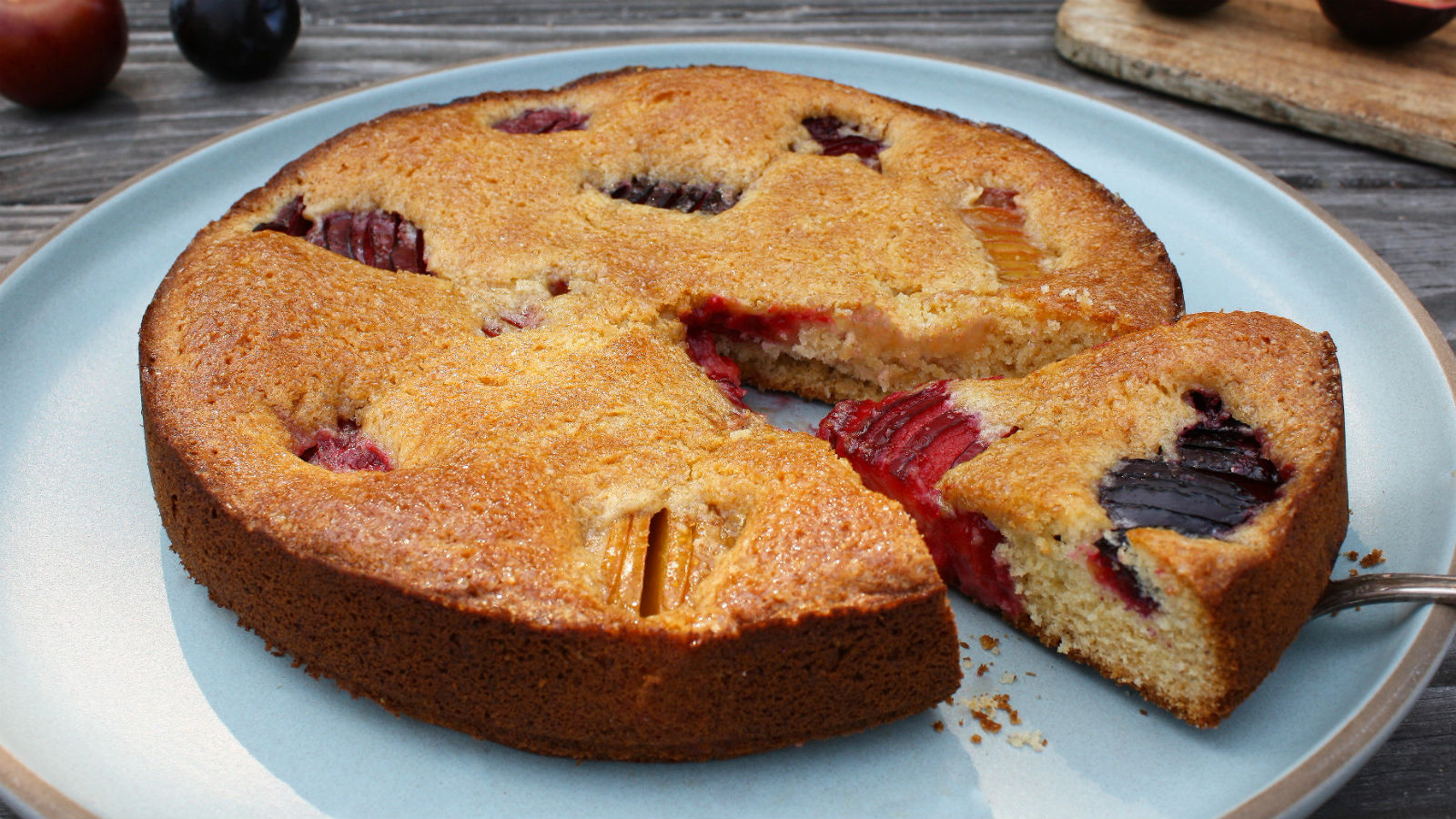 Sunken Plum Cake Recipe