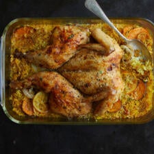 Crispy Lemon Chicken with Rice and Sweet Potato Recipe-image