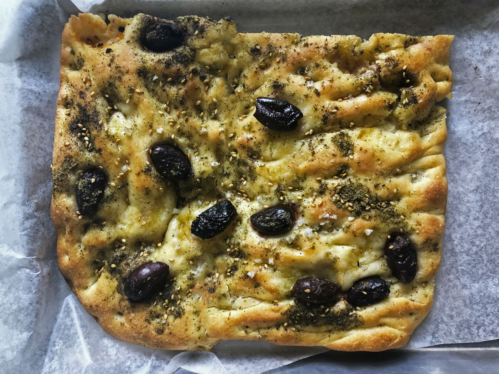 Za&amp;#39;atar and Olive Focaccia Recipe | The Nosher