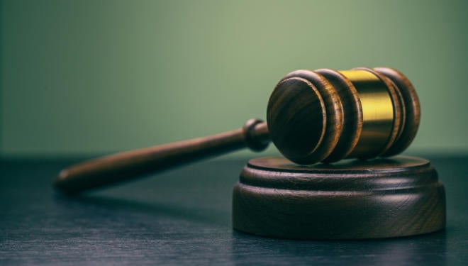 gavel on desk