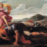 David beheading Goliath.