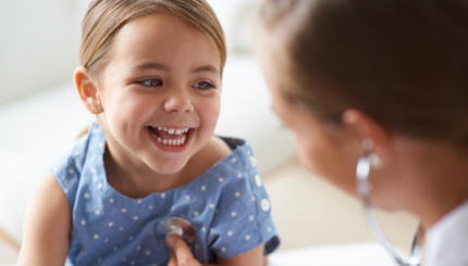 Cropped shot of an adorable young girl with her pediatrician