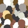 People profile heads. Vector background pattern.