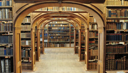 Photo of a beautiful library.