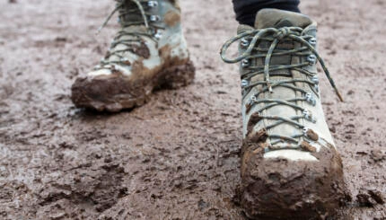 photo of muddy boots