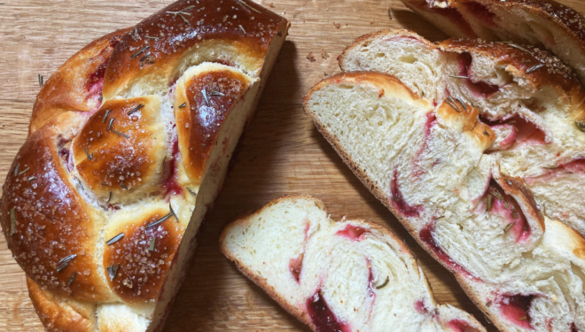 Plum and Rosemary Challah