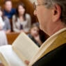 photo of a rabbi speaking to a congregation