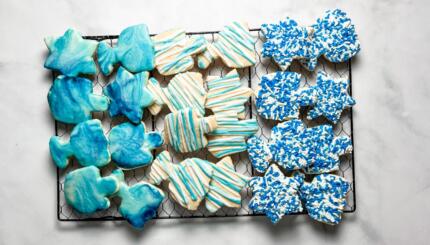 decorated Hanukkah sugar cookies