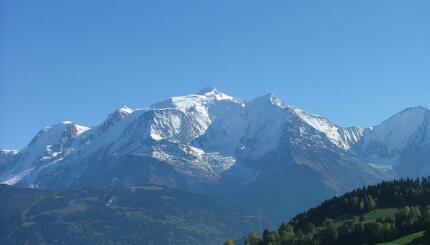 Photo of a mountain in the Swiss Alps.