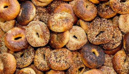 all flavors of bagels from Los Angeles Bagel & Slice