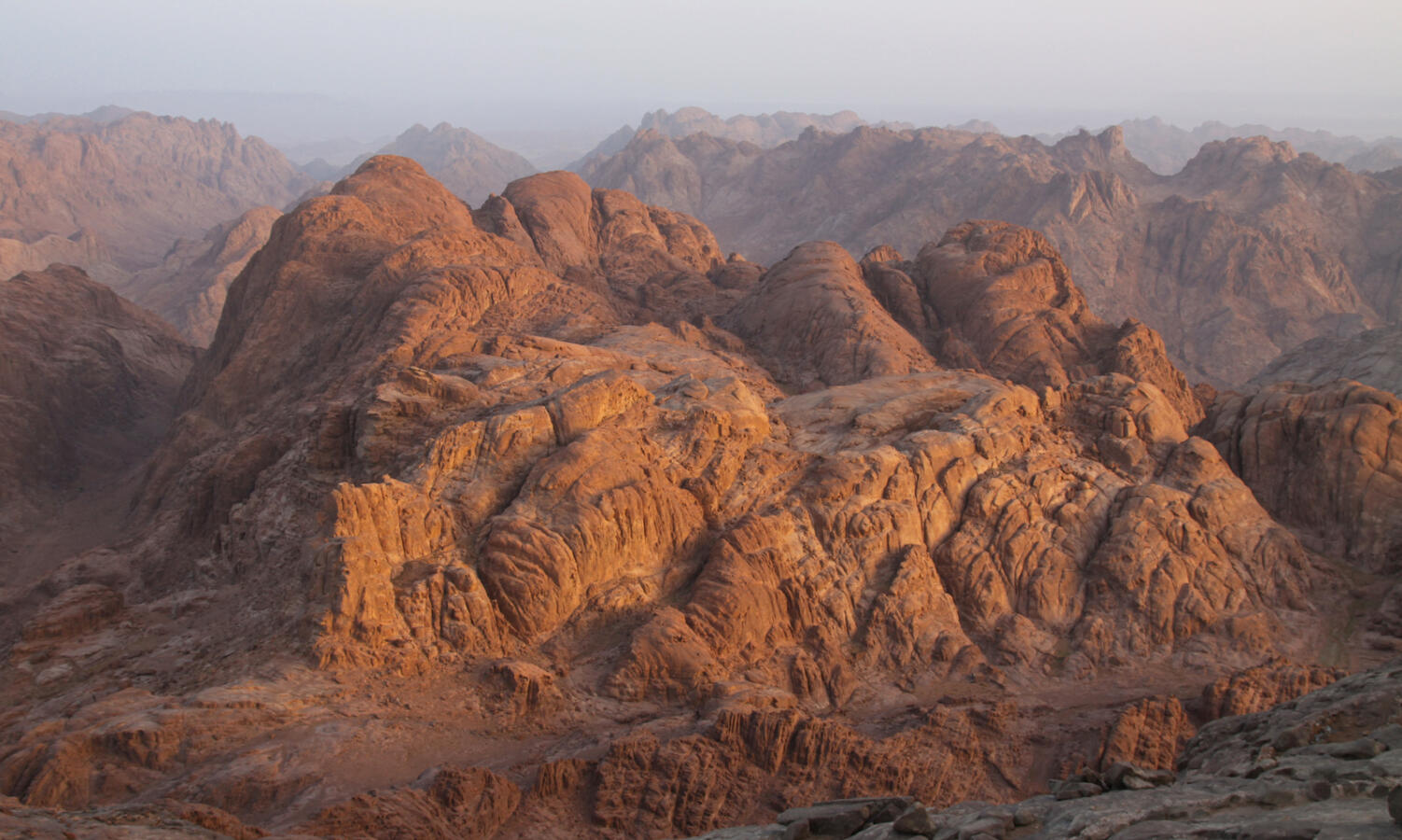 View from Mt. Sinai after sunrise.