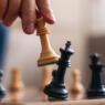 Chess game at home. Checkmate.
