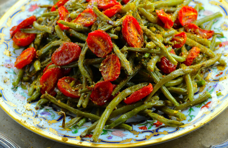 green beans with Dukkah recipe