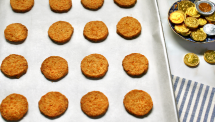 cheddar coin crackers recipe Hanukkah