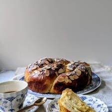 Almond Croissant Breakfast Challah Recipe-image