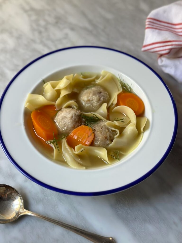 vegan matzah ball soup