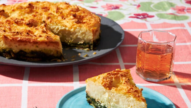 easy passover mina recipe matzah pie jewish sephardi spinach cheese potato vegetarian main