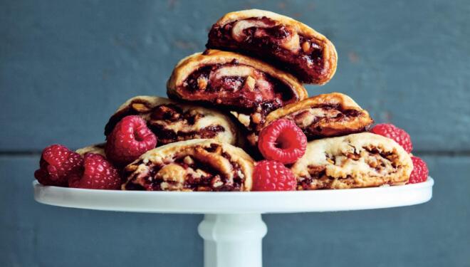 raspberry walnut rugelach recipe Joan Nathan jewish cookies dessert