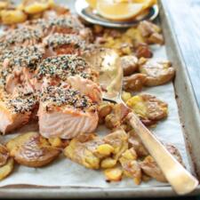 Everything Bagel Salmon with Smashed Potatoes Recipe-image