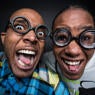 two dorky men in glasses